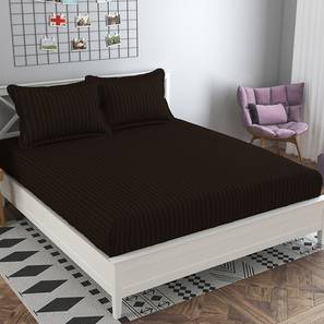 presto Brown Solids 210 TC Cotton King Size Bedsheet-picture-20