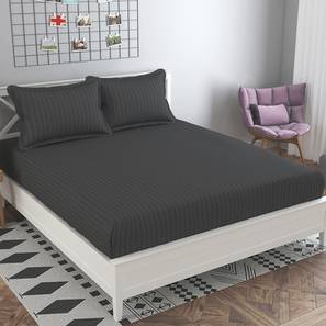Bedsheets Design Grey Solids 210 TC Cotton King Size Bedsheet