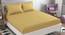 Lucas Gold Solid 210 TC Cotton King Size Bedsheet with 2 Pillow Covers (Gold, King Size) by Urban Ladder - Front View Design 1 - 485333