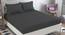 Alex Grey Solid 210 TC Cotton King Size Bedsheet with 2 Pillow Covers (Grey, King Size) by Urban Ladder - Front View Design 1 - 485336