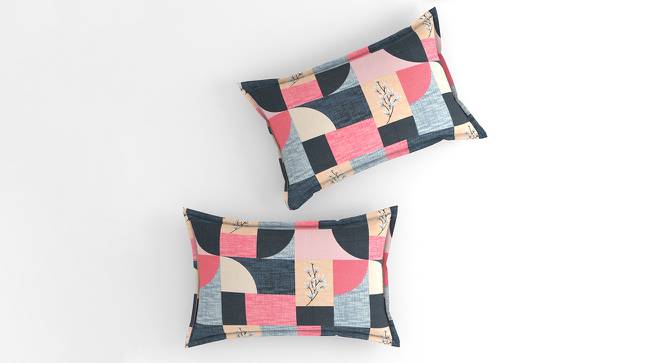 Julia Multicolor Geometric 160 TC Cotton Double Size Bedsheet with 2 Pillow Covers (Double Size, Multicolor) by Urban Ladder - Cross View Design 1 - 485341