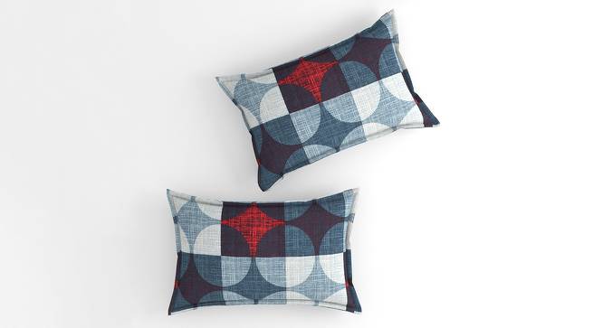 Laia Grey Geometric 160 TC Cotton Double Size Bedsheet with 2 Pillow Covers (Grey, Double Size) by Urban Ladder - Cross View Design 1 - 485350