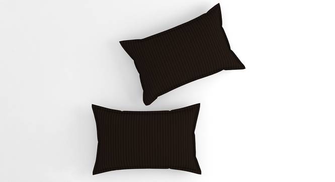 Manuel Brown Solid 210 TC Cotton King Size Bedsheet with 2 Pillow Covers (Brown, King Size) by Urban Ladder - Cross View Design 1 - 485352