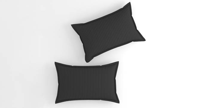 Alex Grey Solid 210 TC Cotton King Size Bedsheet with 2 Pillow Covers (Grey, King Size) by Urban Ladder - Cross View Design 1 - 485356