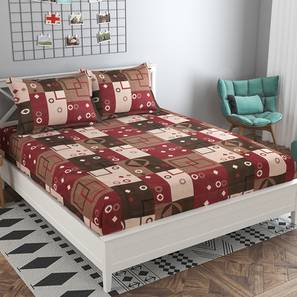 Bedsheets Design Purple Geometrics 160 TC Cotton Double Size Bedsheet