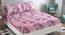 Irene Pink Floral 160 TC Cotton Double Size Bedsheet with 2 Pillow Covers (Pink, Double Size) by Urban Ladder - Front View Design 1 - 485423