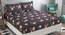 Alma Grey Abstract 160 TC Cotton Double Size Bedsheet with 2 Pillow Covers (Grey, Double Size) by Urban Ladder - Front View Design 1 - 485429