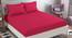 Marc Pink Solid 210 TC Cotton King Size Bedsheet with 2 Pillow Covers (Pink, King Size) by Urban Ladder - Front View Design 1 - 485433