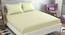 Jorge Ivory Solid 210 TC Cotton King Size Bedsheet with 2 Pillow Covers (Ivory, King Size) by Urban Ladder - Front View Design 1 - 485434