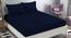 Miguel Blue Solid 210 TC Cotton King Size Bedsheet with 2 Pillow Covers (Blue, King Size) by Urban Ladder - Front View Design 1 - 485435