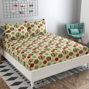 Multicolor Geometrics 160 TC Cotton Double Size Bedsheet