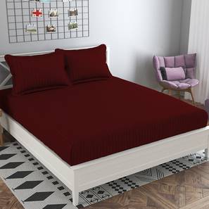 Maroon Solids 210 TC Cotton King Size Bedsheet
