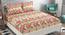 Marta Pink Floral 160 TC Cotton Double Size Bedsheet with 2 Pillow Covers (Pink, Double Size) by Urban Ladder - Front View Design 1 - 485518