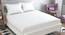 Leo White Solid 210 TC Cotton King Size Bedsheet with 2 Pillow Covers (White, King Size) by Urban Ladder - Front View Design 1 - 485529