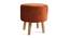 Melanie Solid Wood Stool in Orange Colour (Orange) by Urban Ladder - Front View Design 1 - 485535