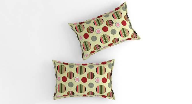 Pablo Multicolor Geometric 160 TC Cotton Double Size Bedsheet with 2 Pillow Covers (Double Size, Multicolor) by Urban Ladder - Cross View Design 1 - 485542