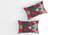 Adrian Red Geometric 160 TC Cotton Double Size Bedsheet with 2 Pillow Covers (Red, Double Size) by Urban Ladder - Cross View Design 1 - 485545