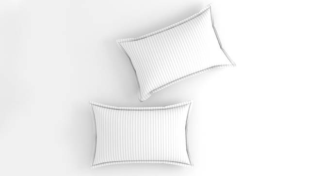 Leo White Solid 210 TC Cotton King Size Bedsheet with 2 Pillow Covers (White, King Size) by Urban Ladder - Cross View Design 1 - 485549