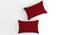 Iker Red Solid 210 TC Cotton King Size Bedsheet with 2 Pillow Covers (Red, King Size) by Urban Ladder - Cross View Design 1 - 485551