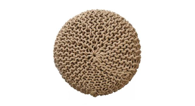 Jade Fabric Pouffe in Beige Colour (Beige) by Urban Ladder - Cross View Design 1 - 485552