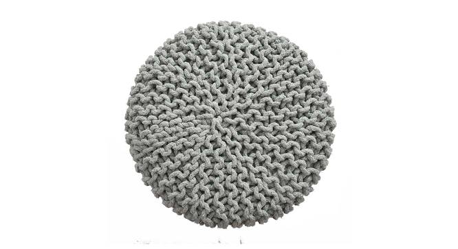 Jade Fabric Pouffe in Grey Colour (Grey) by Urban Ladder - Cross View Design 1 - 485553
