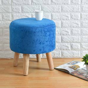 presto Melanie Solid Wood Stool in Blue Colour-picture-18