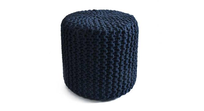 Jade Fabric Pouffe in Blue Colour (Blue) by Urban Ladder - Front View Design 1 - 485609