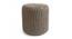 Jade Fabric Pouffe in Mouse Colour (Brown) by Urban Ladder - Front View Design 1 - 485613