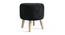 Melanie Solid Wood Stool in Black Colour (Black) by Urban Ladder - Front View Design 1 - 485618