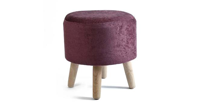 Melanie Solid Wood Stool in Purple Colour (Purple) by Urban Ladder - Front View Design 1 - 485619