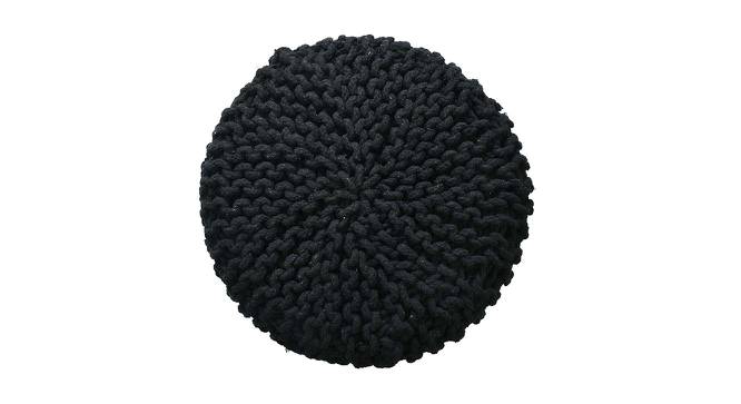 Jade Fabric Pouffe in Black Colour (Black) by Urban Ladder - Cross View Design 1 - 485626