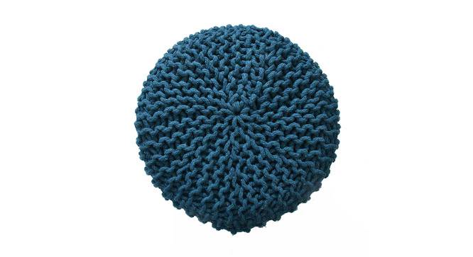 Jade Fabric Pouffe in Turquoise Colour (Turquoise) by Urban Ladder - Cross View Design 1 - 485628