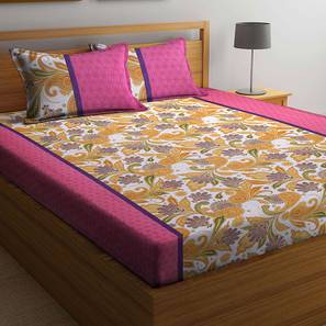 All Products Sale Design Multicolor Floral 210 TC Cotton King Size Bedsheet with 2 Pillow Covers