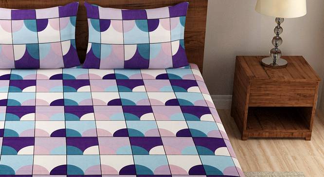 Morrison Multicolor Abstract 210 TC Polycotton King Size Bedsheet With 2 Pillow Covers (King Size, Multicolor) by Urban Ladder - Front View Design 1 - 485838