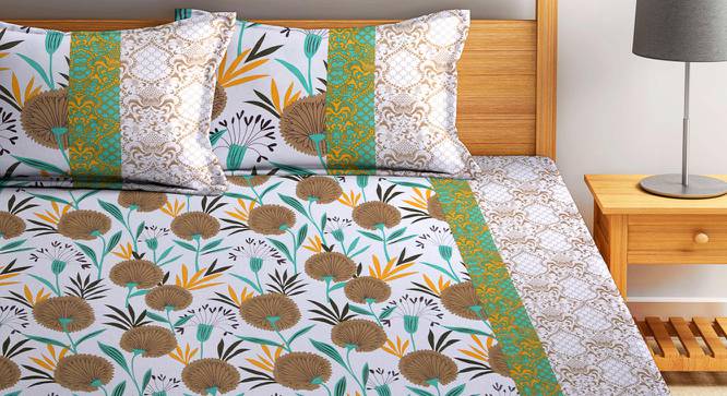 Onslow Multicolor Floral 210 TC Cotton King Size Bedsheet With 2 Pillow Covers (King Size, Multicolor) by Urban Ladder - Front View Design 1 - 485842