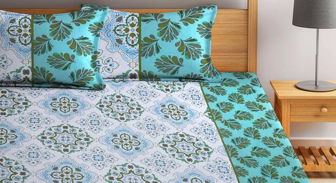 Walford Multicolor Floral 210 TC Cotton King Size Bedsheet With 2 Pillow Covers (King Size, Multicolor) by Urban Ladder - Front View Design 1 - 485883