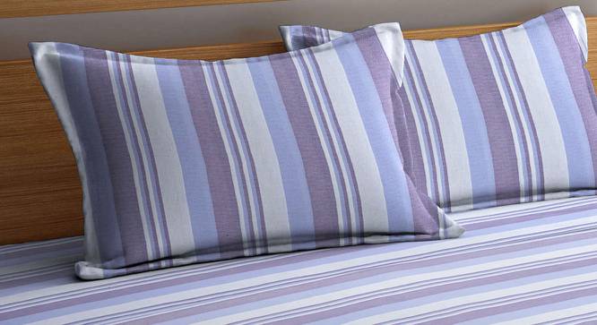 Weslee Multicolor Striped 210 TC Cotton King Size Bedsheet With 2 Pillow Covers (King Size, Multicolor) by Urban Ladder - Cross View Design 1 - 485941