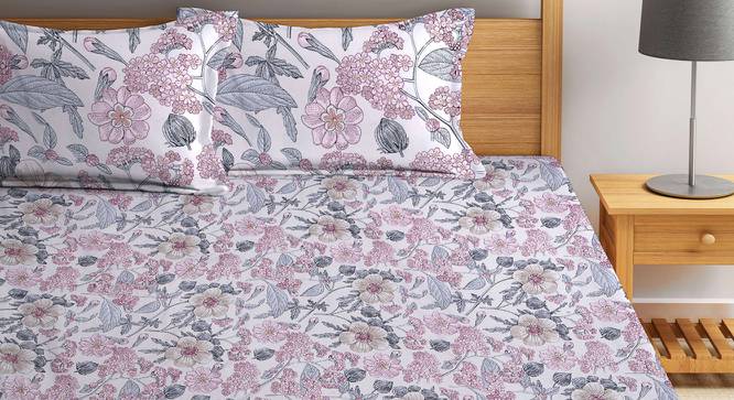 Cloud Multicolor Floral 210 TC Polycotton King Size Bedsheet With 2 Pillow Covers (King Size, Multicolor) by Urban Ladder - Front View Design 1 - 485982
