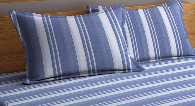 Kendell Multicolor Striped 210 TC Cotton King Size Bedsheet With 2 Pillow Covers (King Size, Multicolor) by Urban Ladder - Cross View Design 1 - 485989