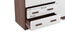 Miller 3 Door Wardrobe (Two-Tone Finish, 2 Drawer Configuration, With Mirror, With Lock) by Urban Ladder - Dimension - 