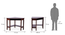 Collins Corner Study Table (Dark Walnut Finish) by Urban Ladder - Dimension Design 1 - 