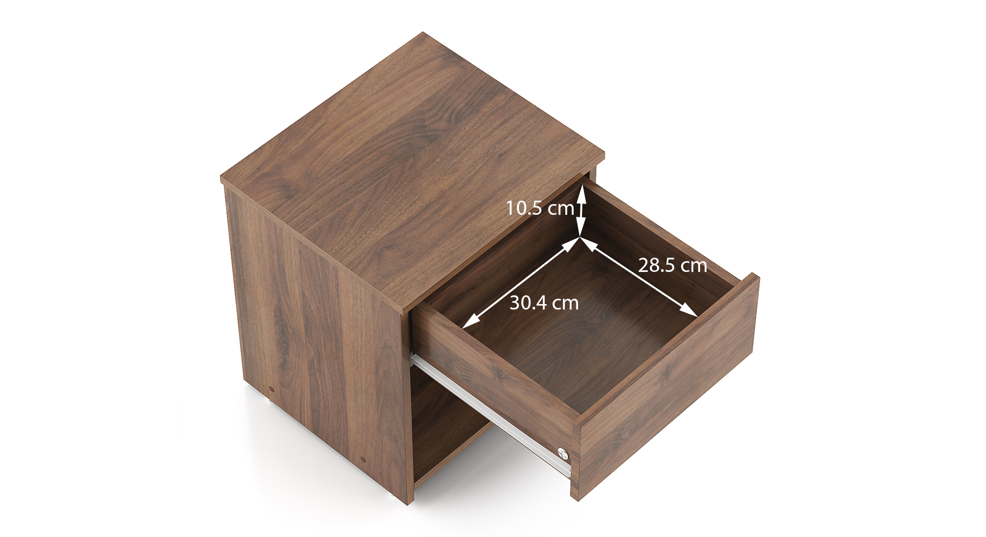 Zoey bedside table with drawer classic walnut 8