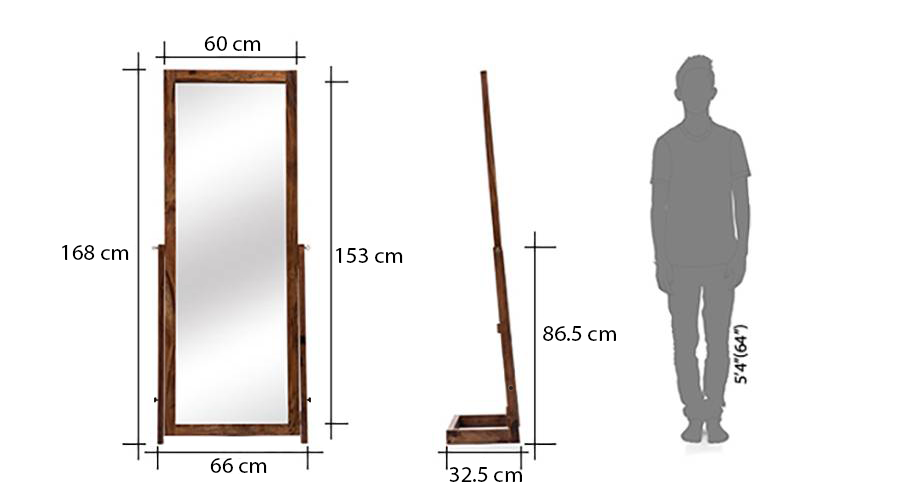 Sirius standing mirror teak replaced 09