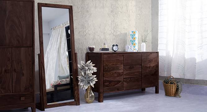 Sirius Standing Mirror (Mahogany Finish) by Urban Ladder - Full View Design 1 - 486791