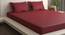 Chris Maroon 400 TC fabric Queen Size  Bedsheets With  2 Pillow Covers (Maroon, Queen Size) by Urban Ladder - Cross View Design 1 - 486821