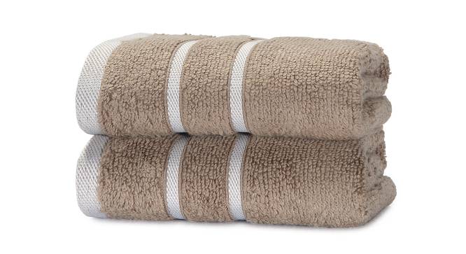 Dyan  Beige 500 GSM fabric 24 x 16 Inches  Hand Towel Set of 2 (Beige) by Urban Ladder - Front View Design 1 - 486840