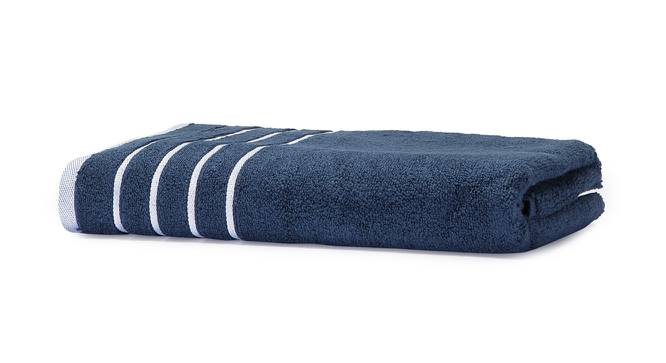 Dudley  Navy 500 GSM fabric 47 x 24 Inches  Bath Towel Set of 1 (Navy) by Urban Ladder - Cross View Design 1 - 486909