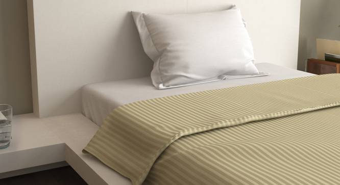 Charlee Walnut 400 TC fabric Single Size Duvet Covers (Single Size, Walnut) by Urban Ladder - Front View Design 1 - 486921