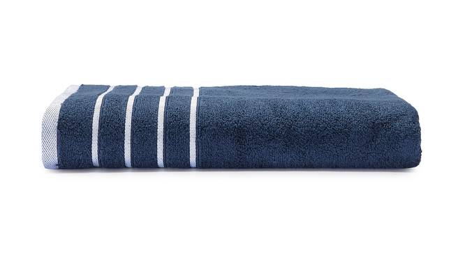 Dudley  Navy 500 GSM fabric 47 x 24 Inches  Bath Towel Set of 1 (Navy) by Urban Ladder - Front View Design 1 - 486924