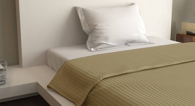 Charlee Beige 400 TC fabric Single Size Duvet Covers (Beige, Single Size) by Urban Ladder - Front View Design 1 - 486983